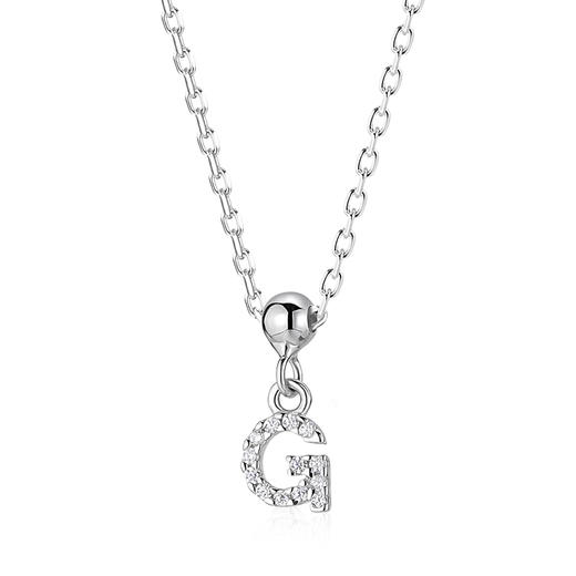 卡蒂罗KADER 你的名字系列 925银小众原创设计简约26字母专属独特爱可自由DIY锁骨链恋爱告白钟爱久久灵动璀璨闪耀 项链 银色 商品图2