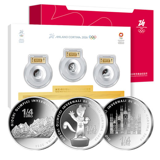 【官方正品】2026年米兰冬奥会纪念币·单枚装·三枚装·十连号·法定货币 商品图7