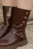 一周发货【2穿 棕色中筒靴】3-4cm跟高，34-43码！正码正拍！有薄绒和不加绒两款选择，鞋面皮面pu皮，鞋底pvc发泡材质，整体轻盈 商品缩略图7