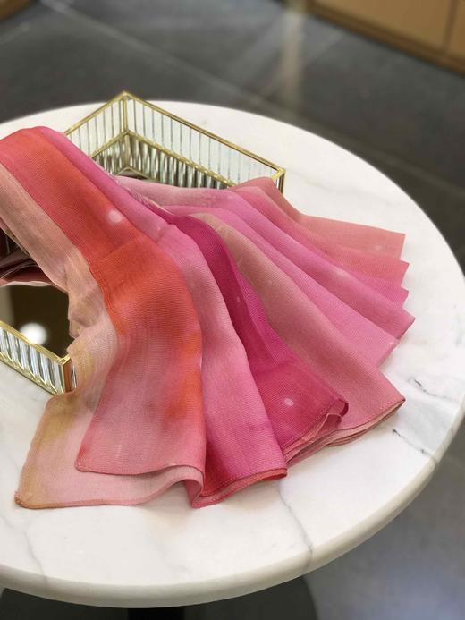 优品堂『歌尽桃花』桑蚕丝+羊毛长巾 商品图5