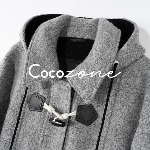 COCO ZONE 刘一一 "布莱恩"羊毛羊驼混纺连帽外套 CD2A2528 商品图2