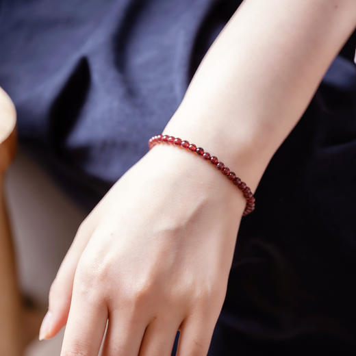 【一念七宝】朱络通|石榴石手串 商品图1