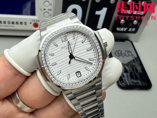 3K百达翡丽运动优雅系列 鹦鹉螺7118 白盘钻圈 女士腕表 324一体机 商品图2