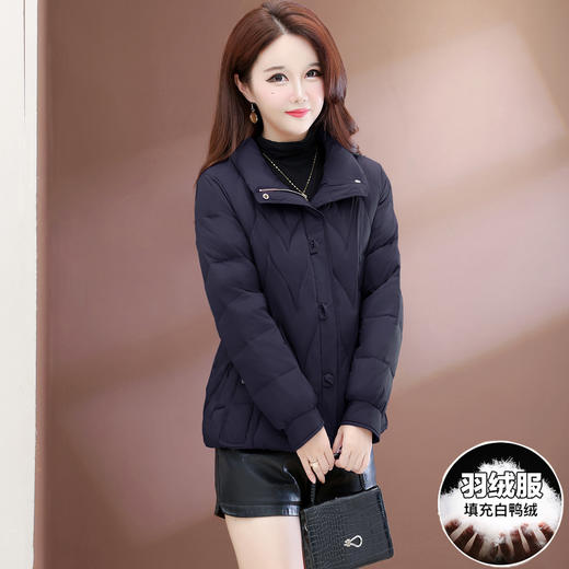 QYM 25XYY03-Y妈妈羽绒服时尚外套加厚白鸭绒保暖外套 商品图3