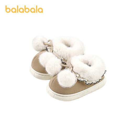 巴拉巴拉童鞋儿童拖鞋女童加绒保暖家居鞋冬季2025新款棉鞋包跟鞋 商品图4
