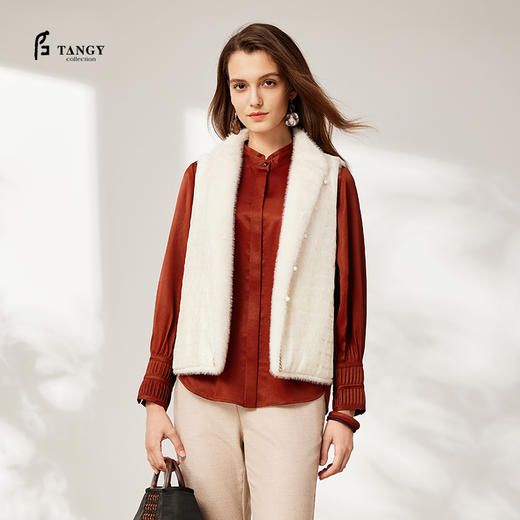 TANGYcollection2025冬季新品商场同款双面穿女士马夹L254021 商品图0