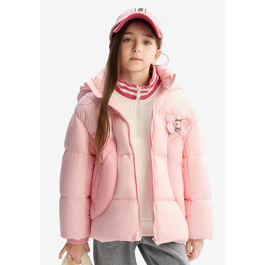 【MQD】【三防】童装女童羽绒服连帽2025冬季新款儿童面包服保暖外套 商品图0