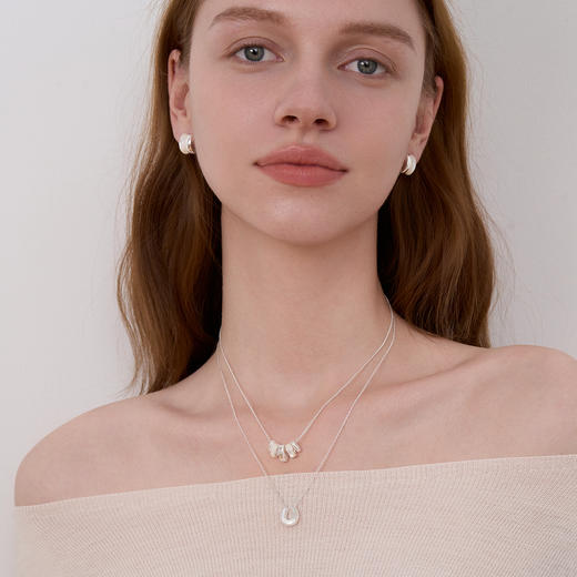 ARSIS｜流光系列 珠光马蹄项链 白色 商品图4