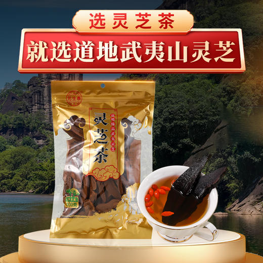 元生泰 紫灵芝茶 100g/袋 片整朵灵芝切片有机仿野生大段木种植煲汤灵芝茶 商品图8