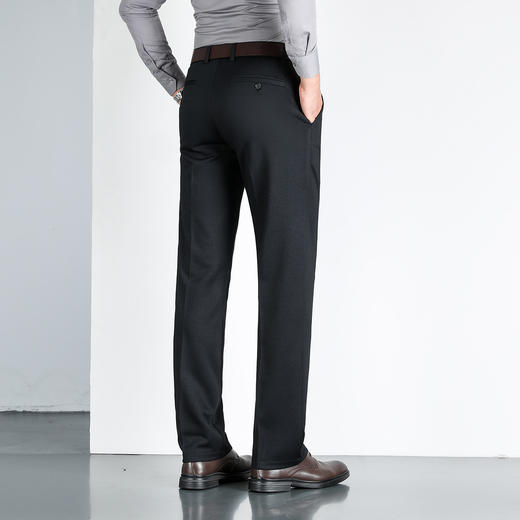 罗蒙秋冬休闲裤男士暖心系列爸爸装裤子四面高弹针织休闲裤耐磨不卡档长裤子 商品图4