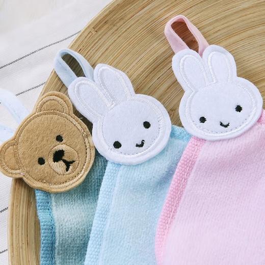 金号儿童方巾MG6445WH-1无捻柔软 挂绳式擦手巾纯棉毛巾 商品图2