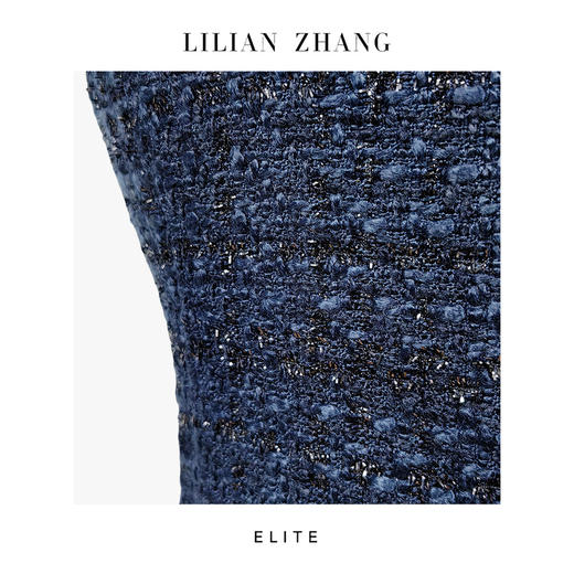 定制—静奢风—法式雅—香榭星织—高定藏蓝色收腰马甲连衣裙 2501125 商品图1