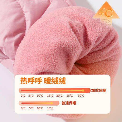 迪士尼【夹棉保暖】冬新款男女童夹棉外套户外连帽防风棉服运动休闲棉衣ZD4ES016 商品图5