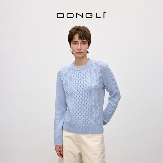 东黎 • 你本珍贵 牧云 女士秋季绞花圆领套衫 5547 商品图5