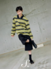 shyshystill/shy202411043/缤纷撞色粗细宽条纹松弛感复古休闲polo长袖 商品缩略图2