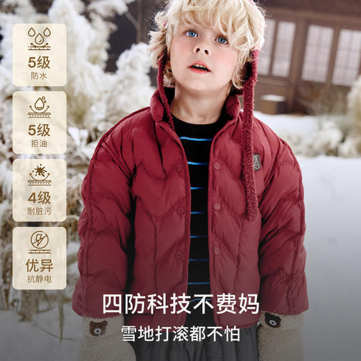 【宝宝服饰】嫚熙童装儿童轻薄羽绒服宝宝保暖95鹅绒男女童外出防风蓄热外套冬 商品图3