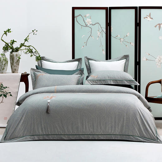 多喜爱 新绒棉磨绒床上用品四件套金叶知秋/月影芭蕉/粉墨诗韵/fx 商品图6