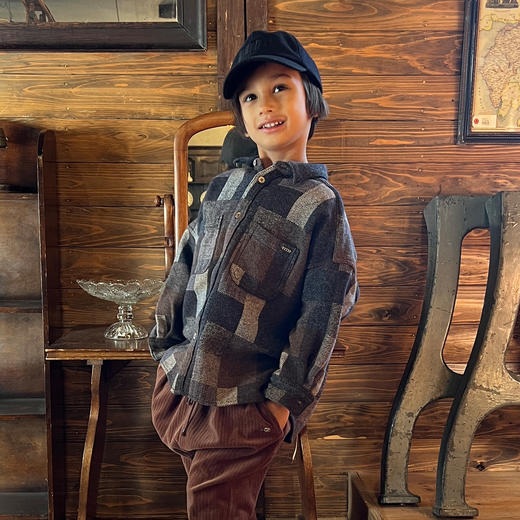 日本FITH童装 棉纺花呢 PLAID 格纹衬衫 商品图4