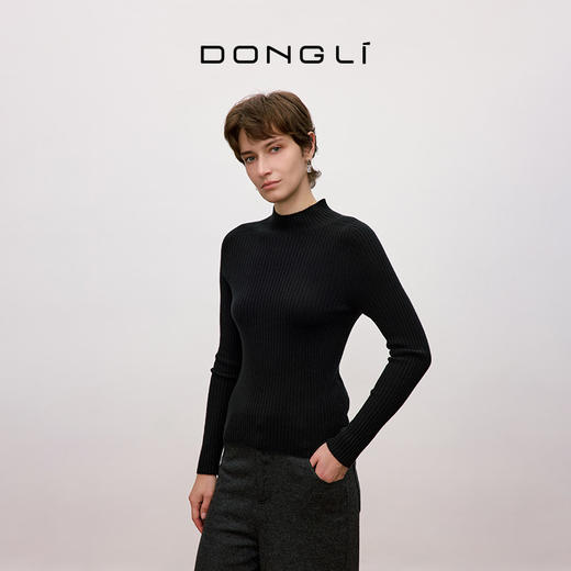 东黎 • 你本珍贵 万物共生-长袖 小山羊绒女士秋季半高领套衫 5473 商品图3