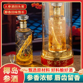 【每一瓶都浸泡一根5年的人参】椰岛参酒-龙马参珍52%vol 露酒 500ml*2