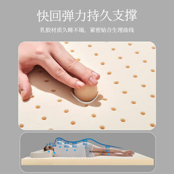 睡眠博士（AiSleep）泰国天然乳胶床垫床褥子可折叠榻榻米床垫 93%乳胶 1.8x2米 商品图3