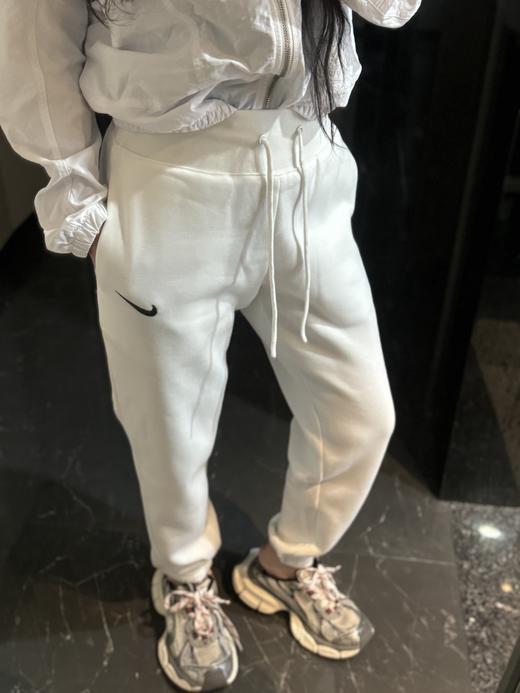 Nk 纯色logo宽松休闲运动高腰加绒卫裤运动裤（DQ5888 ）（蕾姐灰色M！黑色S参考白色S） 商品图3