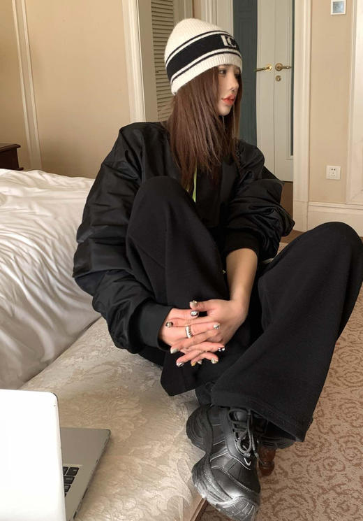 alright then窄腰头弧形香蕉锥形裤弯刀裤子8010401 商品图9