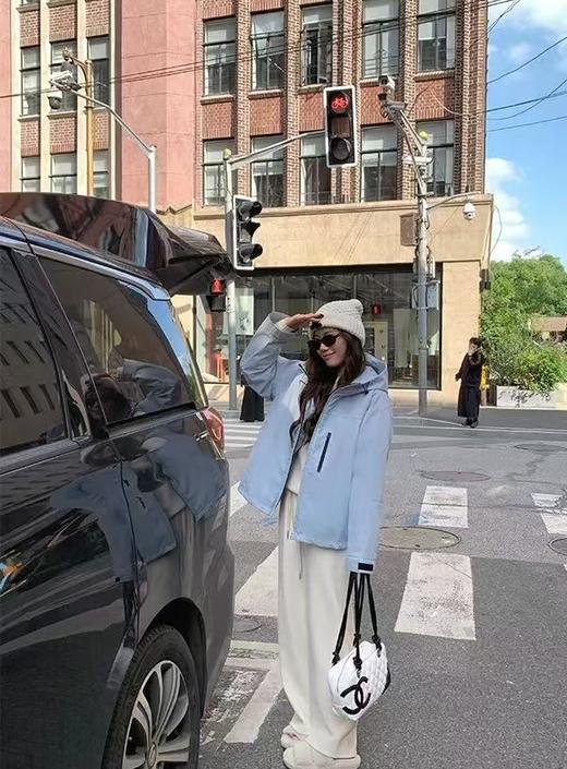 特定冰川蓝户外冲锋衣＋90白鸭绒可拆卸防水冲锋衣羽绒服 商品图5