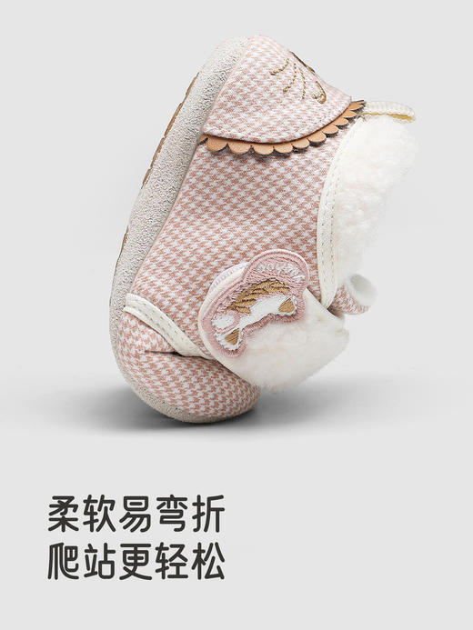 英氏婴儿布鞋步前鞋袜鞋女宝宝秋冬软底鞋子舒适新款YFXKJ4R132A 商品图3