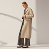 谜底羊毛呢长大衣长袖2025年冬季新品戗驳领直角正肩女254MD1484 商品缩略图1