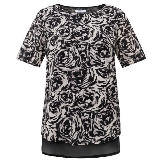 雪纺上衣女短袖大码女装2025年夏季新款女士上衣时尚碎花妈妈夏装 商品图4