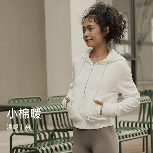 【sw速惟】连帽休闲卫衣棉感宽松舒适防风保暖户外运动休闲时尚减龄外套4050 商品图7