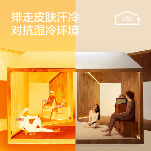 【代言人成毅同款】有棵树厚款防湿冷情侣打底保暖套装-KS1001（适合温度-15~-5℃） 商品图4