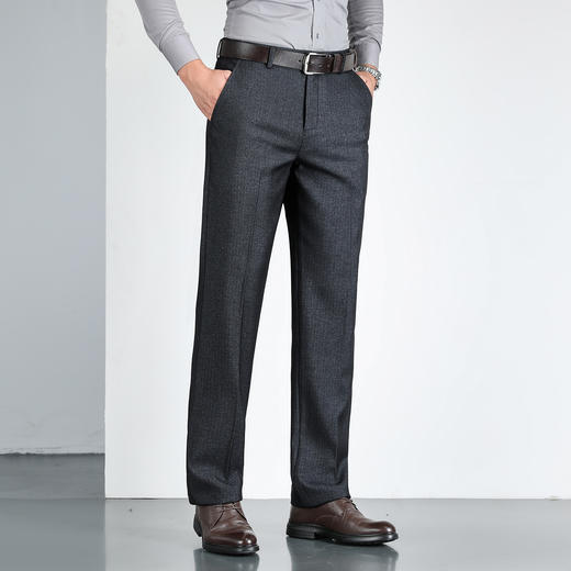 罗蒙秋冬休闲裤男士暖心系列爸爸装裤子耐磨宽松版型不掉裆通勤休闲长裤 商品图1