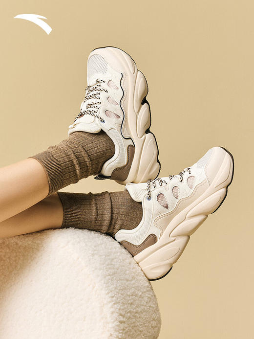 安踏萌爪鞋丨老爹鞋女鞋厚底增高秋冬潮流透气运动休闲鞋子122538880 商品图2