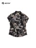 【第2件半价！尾货清仓不退换】波顿女士夏季复古风暗纹印花短袖 柔滑修身设计感小众款LT166 商品缩略图3