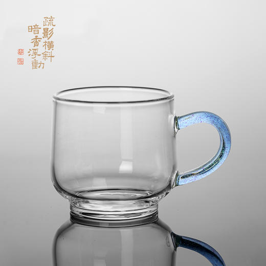 暗香疏影凤颜水月杯品杯高档手把玻璃杯防烫茶杯创意品茗杯品杯 商品图2