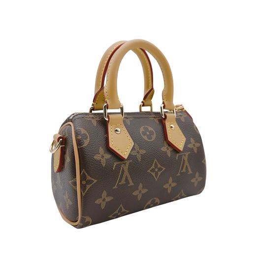 经典老花可拆卸可调节肩带 帆布涂层拼牛皮饰边 枕头包肩带可调节，可拆卸;皮拉链头 商品图1