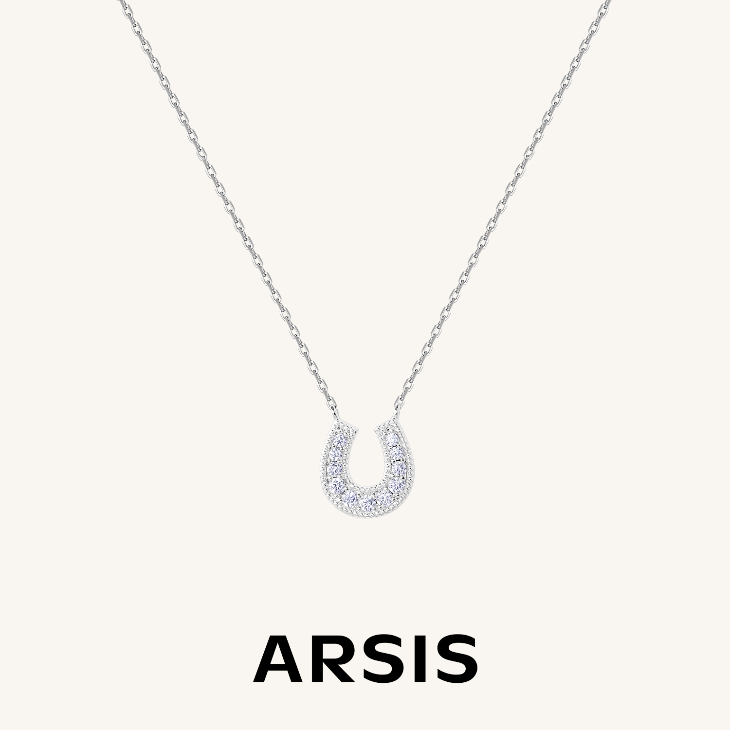 ARSIS｜流光系列 珠光马蹄项链 白色