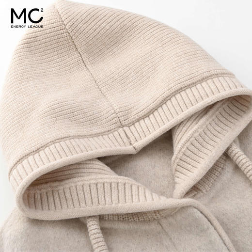 女装毛织连帽拼接羊毛双面呢外套-8513F5242009 商品图1