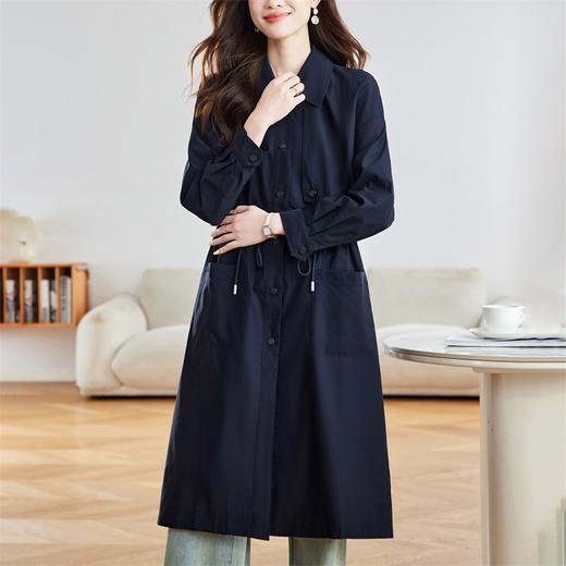 馥迦都市通勤机能松弛感中长款风衣外套 商品图7
