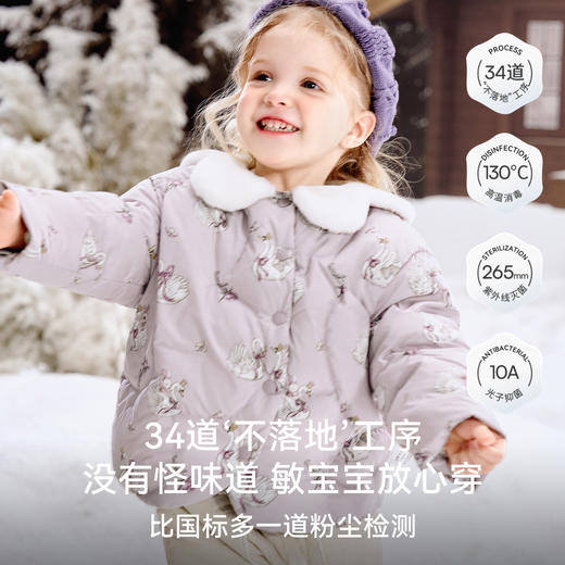 【宝宝服饰】嫚熙童装儿童轻薄羽绒服女宝95鹅绒女童冬季外出防风蓄热保暖外套 商品图4