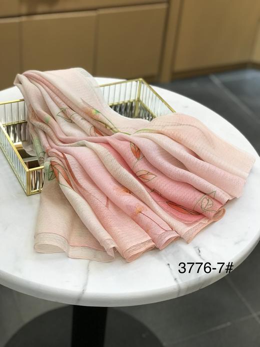 优品堂『歌尽桃花』桑蚕丝+羊毛长巾 商品图12