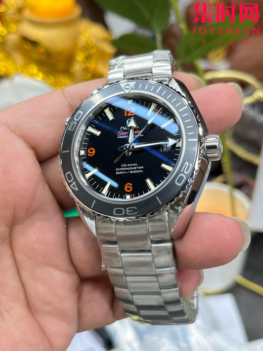 欧米茄VS海马600米系列 VS海洋宇宙 海马GMT两地时 橙黑海马 8605一体机 男士腕表 商品图4