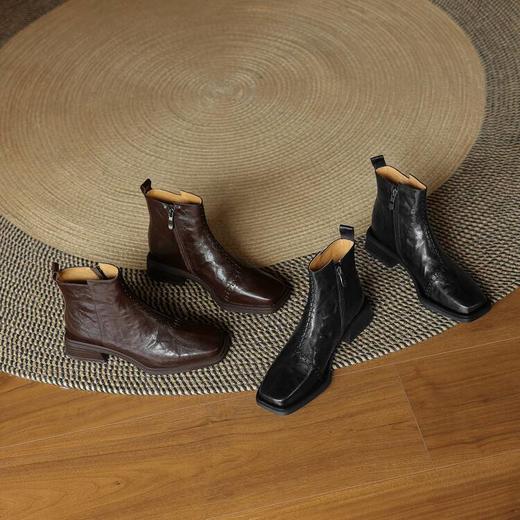 Echoyolo法式气质羊皮/牛皮短靴合集 | 穿十年都不过时，职场通勤王炸，轻松拿捏穿搭高级感【5-7天发货】 商品图9