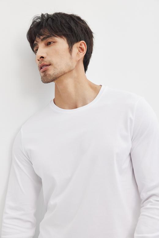 【99元三件装】YANECINE匹马棉长袖T恤 100%匹马棉制成，属于超长细绒纤维棉 商品图12