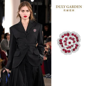 杜丽花园DULY GARDEN红色玫瑰胸针11312ZR