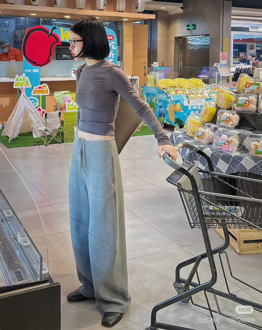 alright then窄腰头弧形香蕉锥形裤弯刀裤子8010401 商品图11