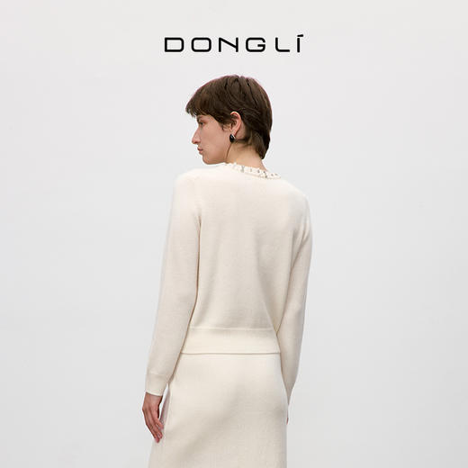 东黎 • 你本珍贵 碎星 山羊绒女士秋季钉钻开衫 5383 商品图3