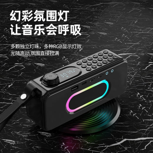 长续航多功能蓝牙音响，支持插TF卡，插U盘，便携高颜值 商品图5